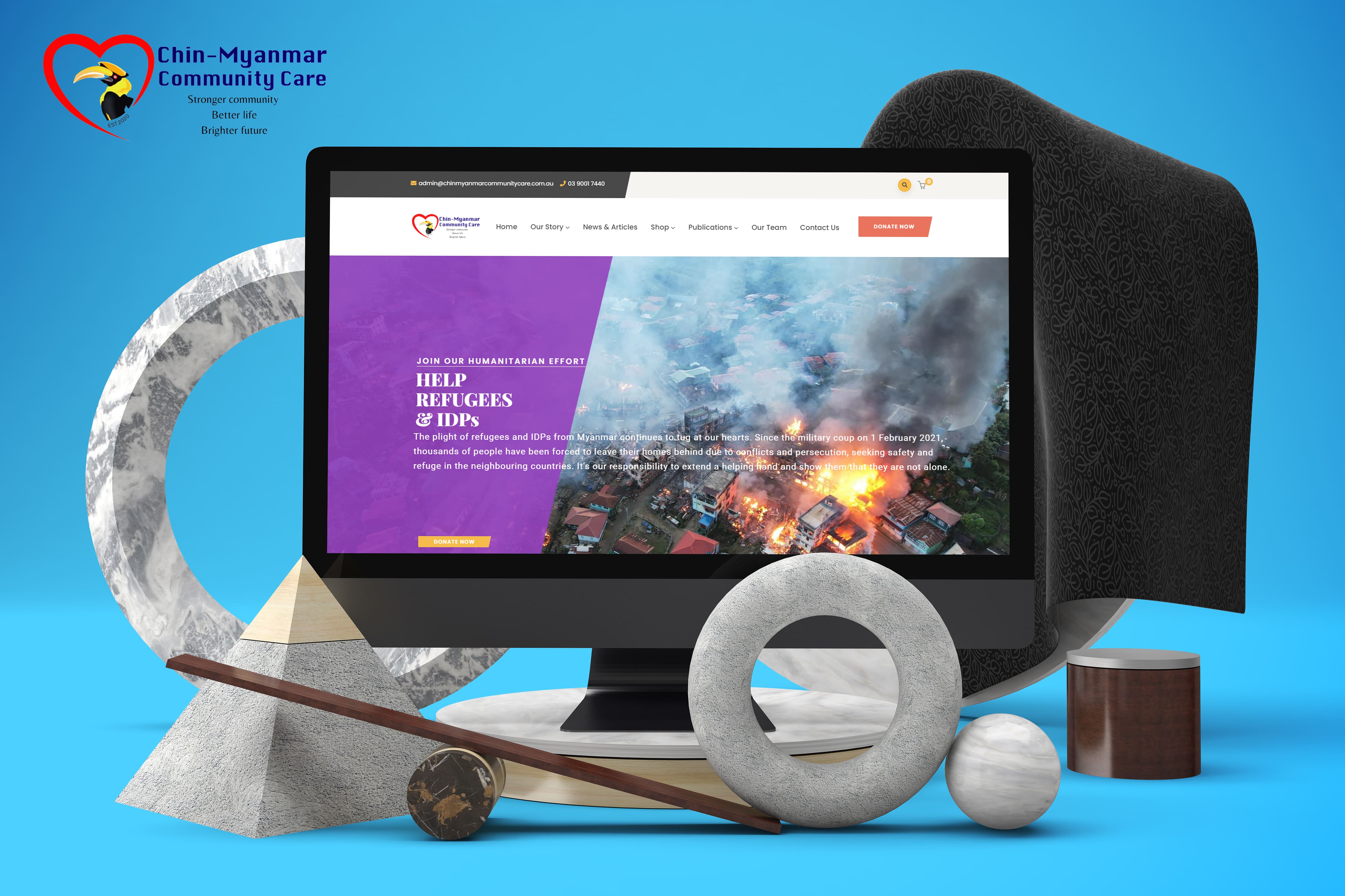 Chin-Myanmar Community Care website by Cre8tivebot