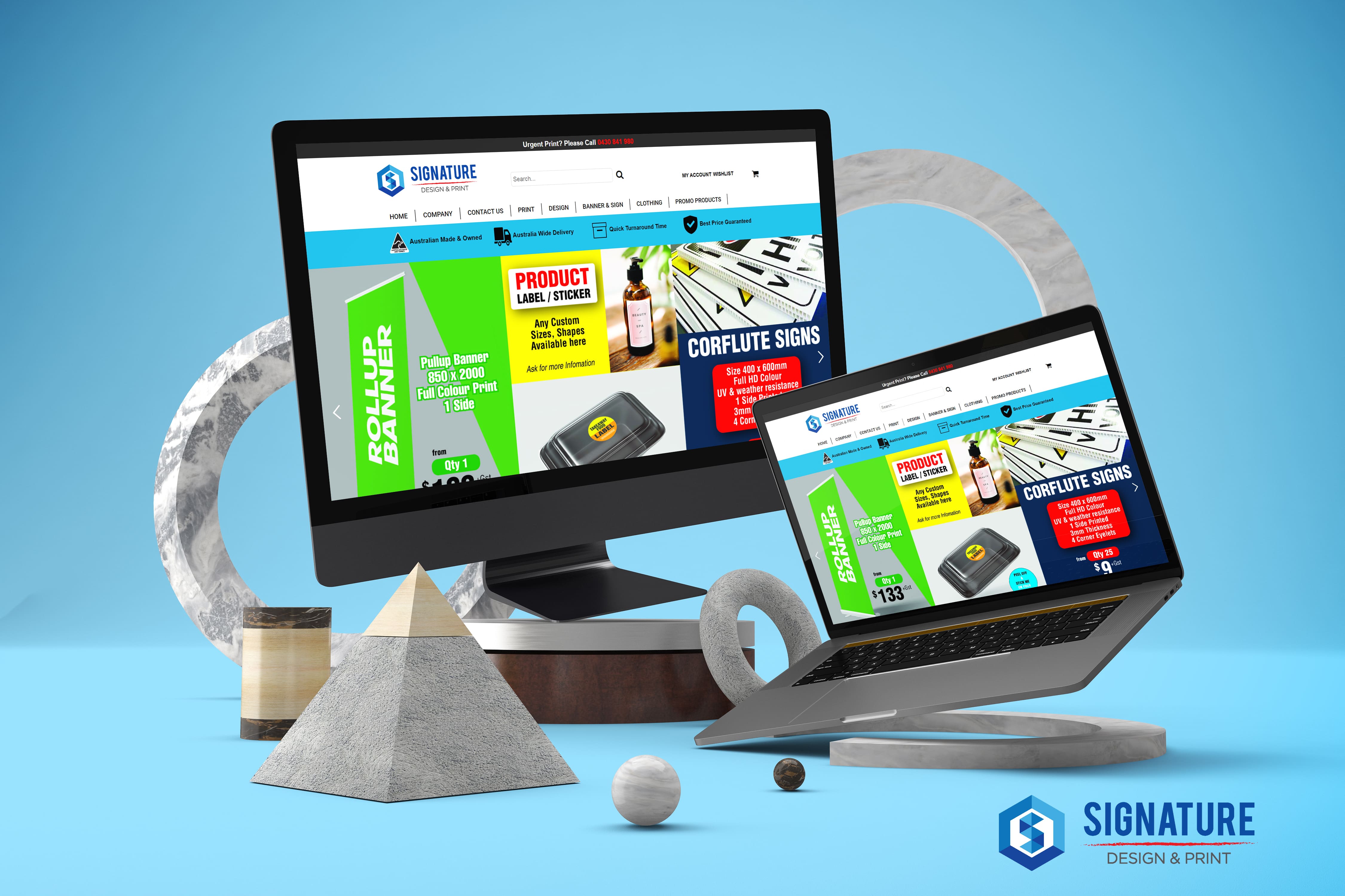 Signature Print website by Cre8tivebot