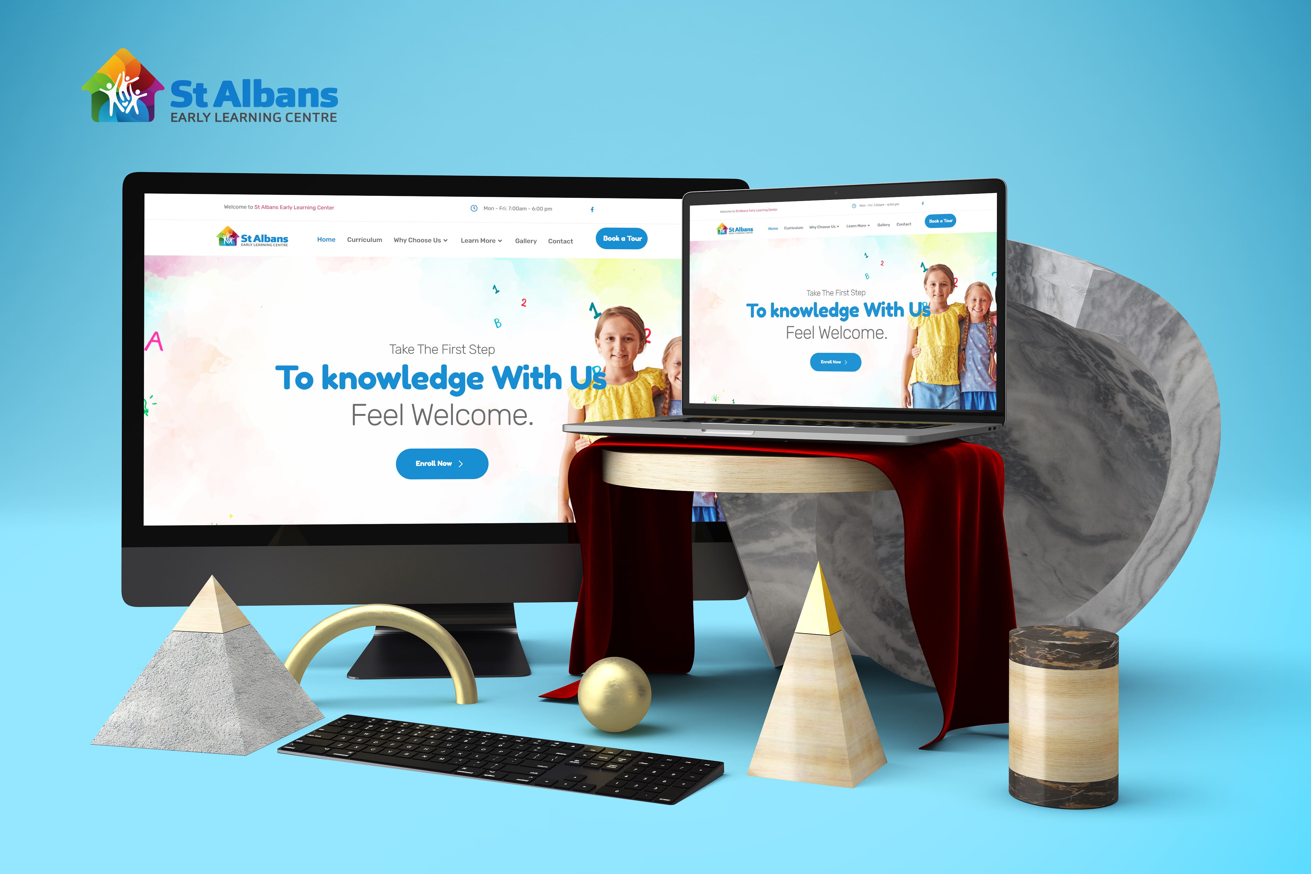 St Albans Early Learning website by Cre8tivebot